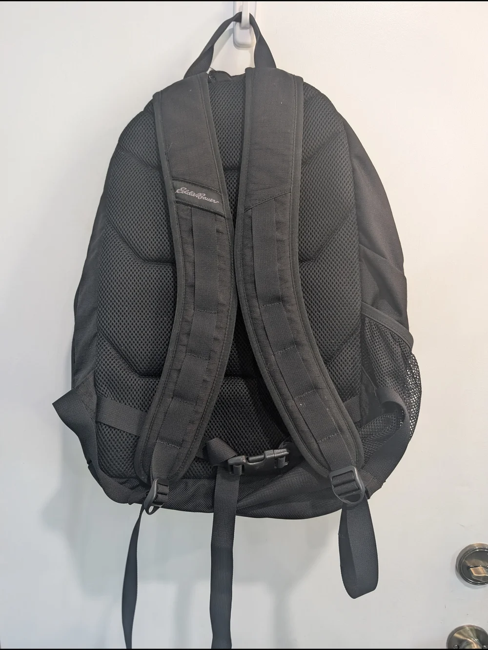 Eddie Bauer Cargo Tactical Backpack Black W/ Orange Accents Pockets 30L